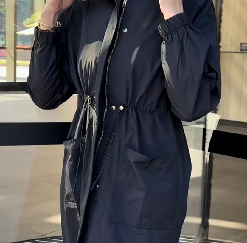 Long Sports Windbreaker Jacket