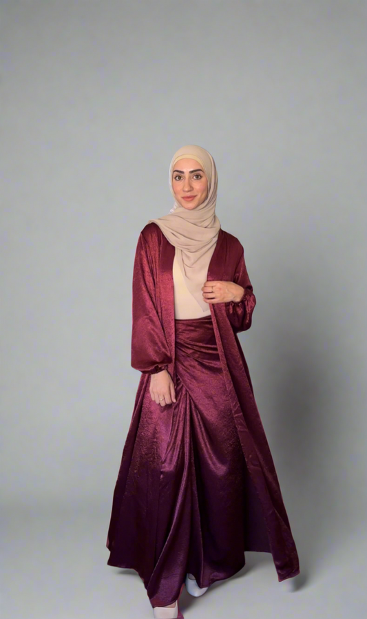 Jawahara Abaya - Deep Red