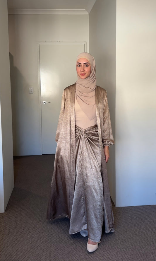 Jawahara Abaya- Champagne Gold