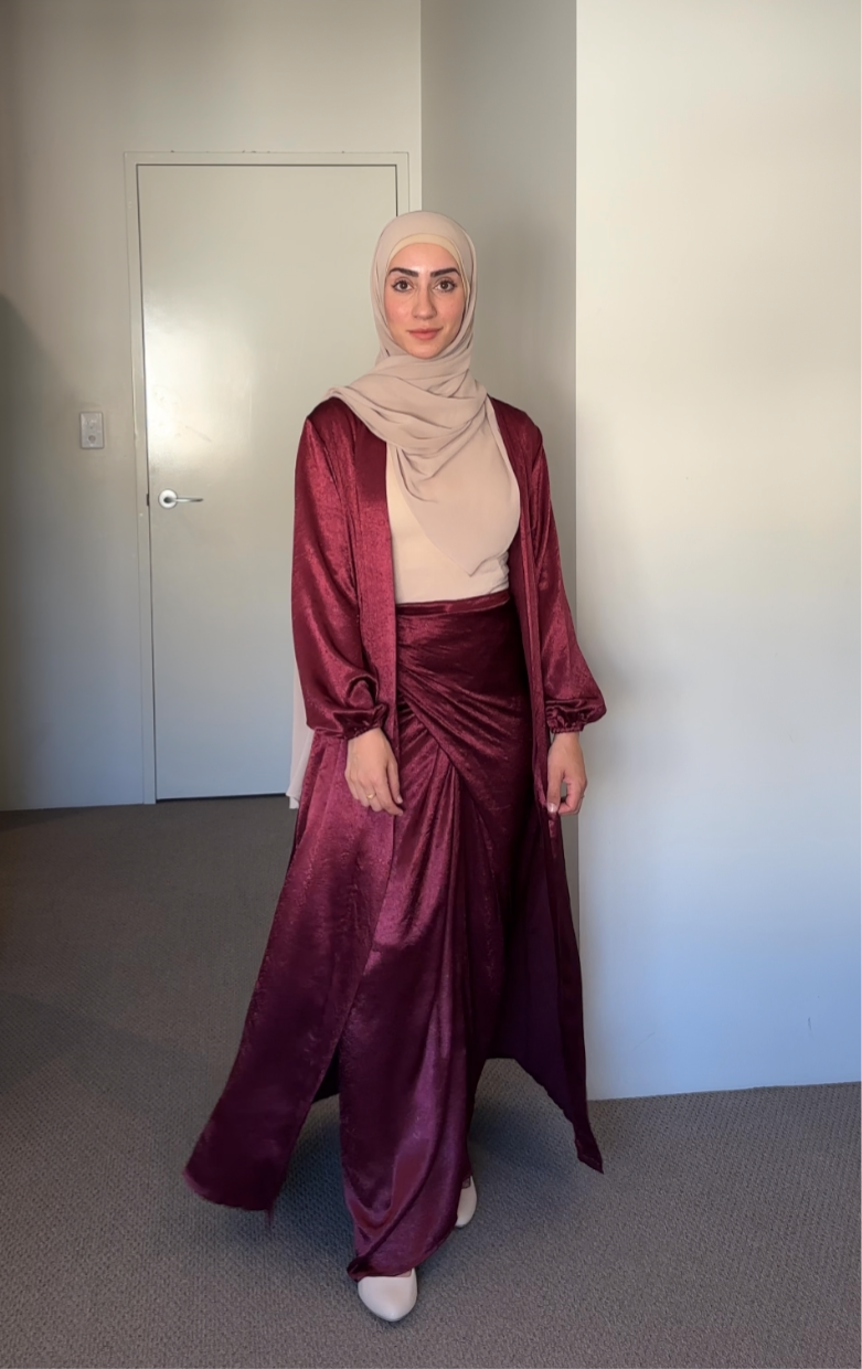 Jawahara Abaya - Deep Red