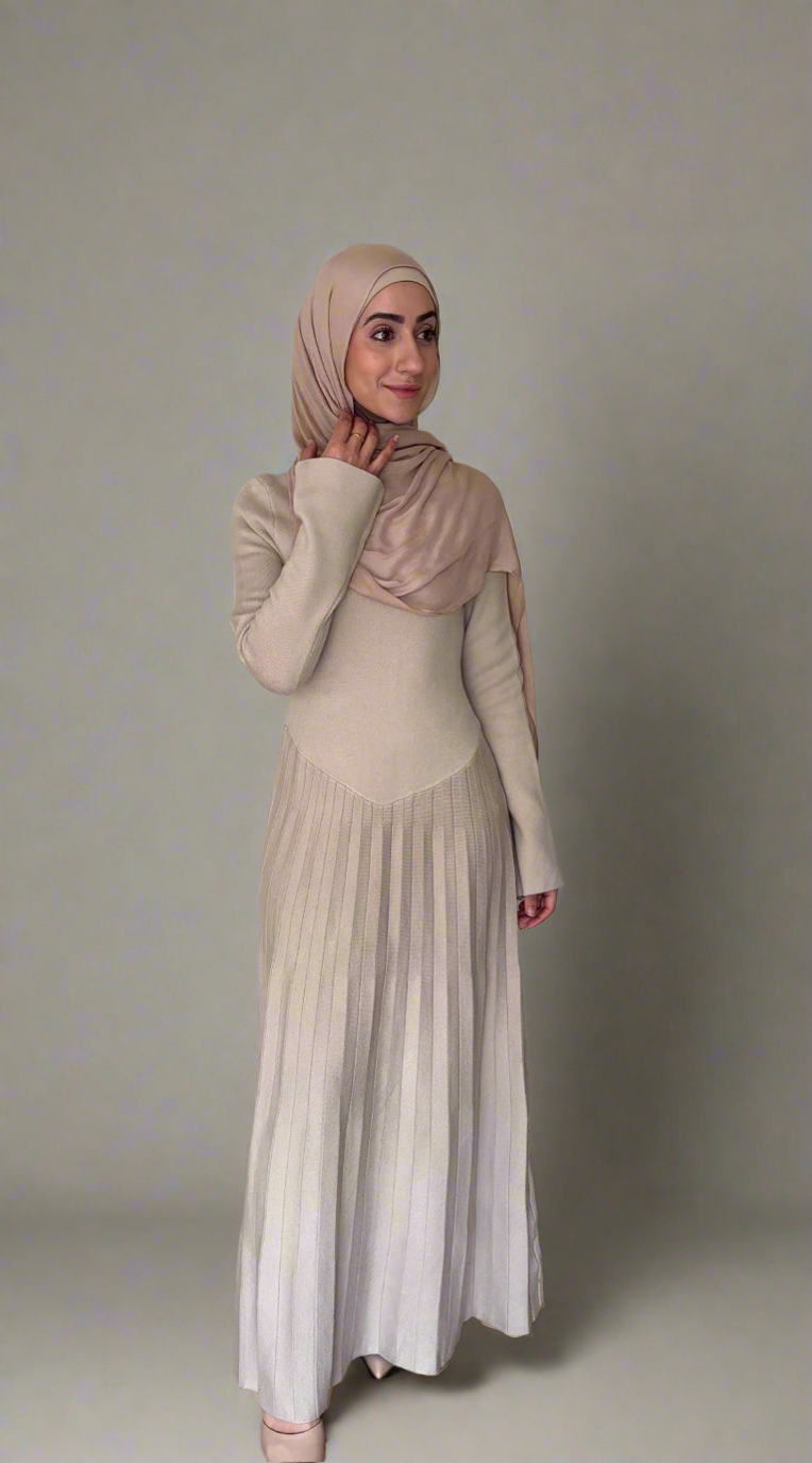 Masa Knit Dress - Beige