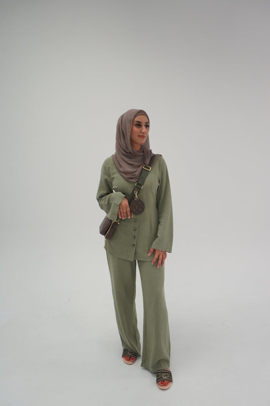 Olive Linen Set