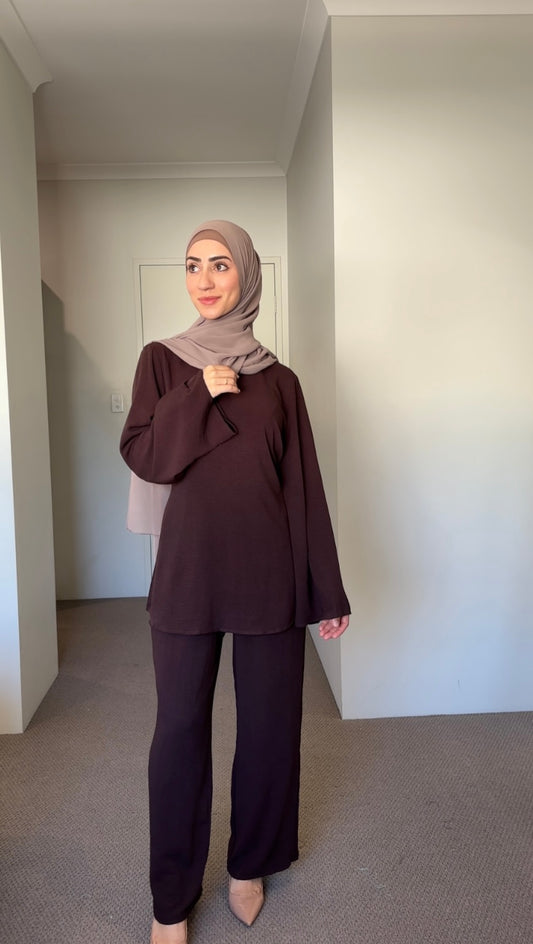 Rawan Set - Chocolate Brown